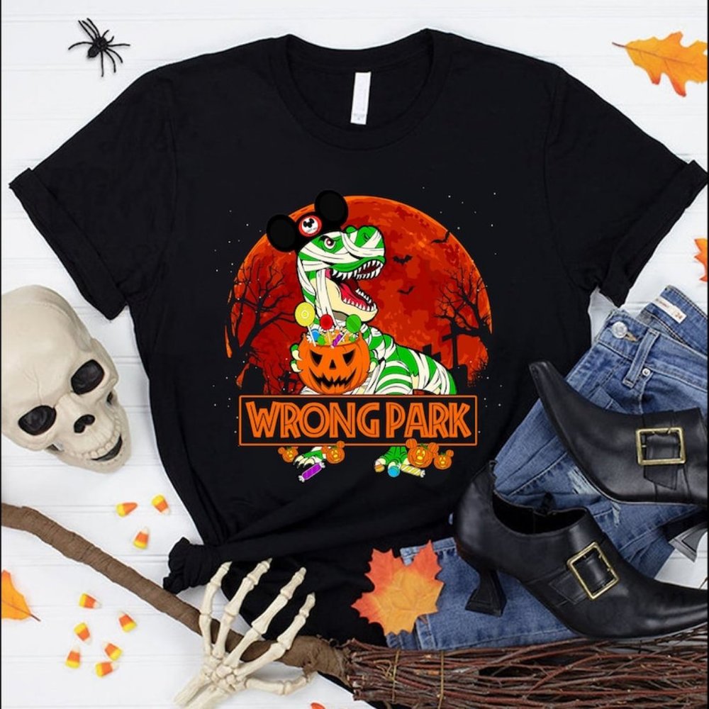 Wrong Park Halloween Dinosaur Shirt
